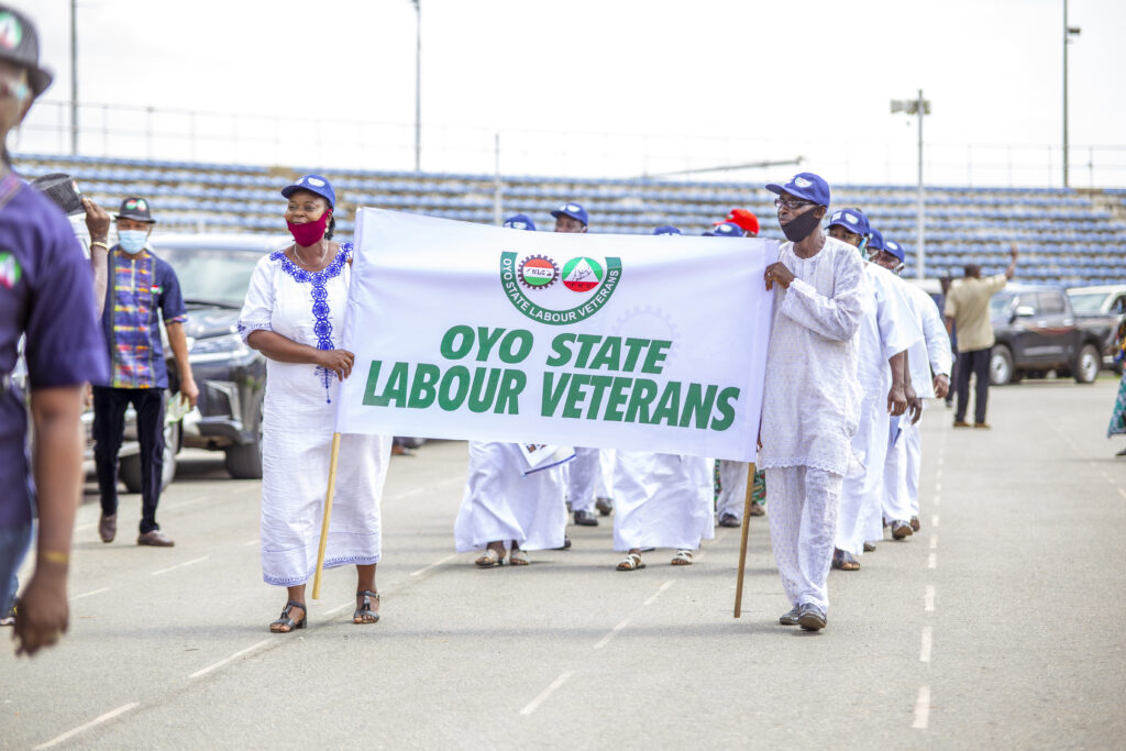 Governor Seyi Makinde's Worker's Day Speech: Parade by Oyo State Labour Veterans