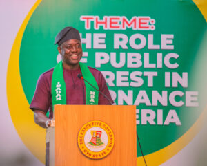 Governor Seyi Makinde at the 2021 NBA-SPIDEL