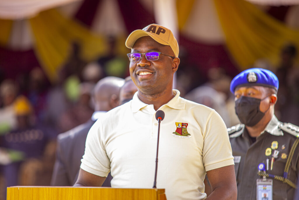 Governor Seyi Makinde speaking at the commissioning of OYSADA Headquarters