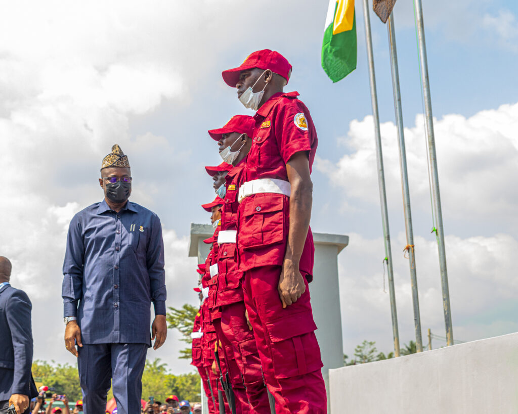 Seyi Makinde at the Amotekun Corps first Anniversary