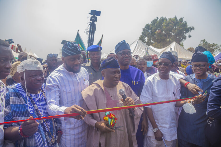 Saki Township Road (Jesse) (24) Governor Seyi Makinde at the Commissioning of Saki Township Road