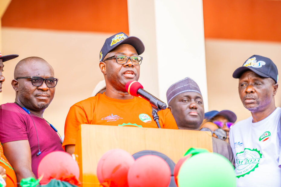 Governorship Primaries (15) Governor Seyi Makinde delivering his acceptance speech at the Oyo PDP governorship primary election on May 25, 2022
