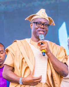 Governor Seyi Makinde speaking during the Celebration of Life of the Alaafin of Oyo on June 4, 2022