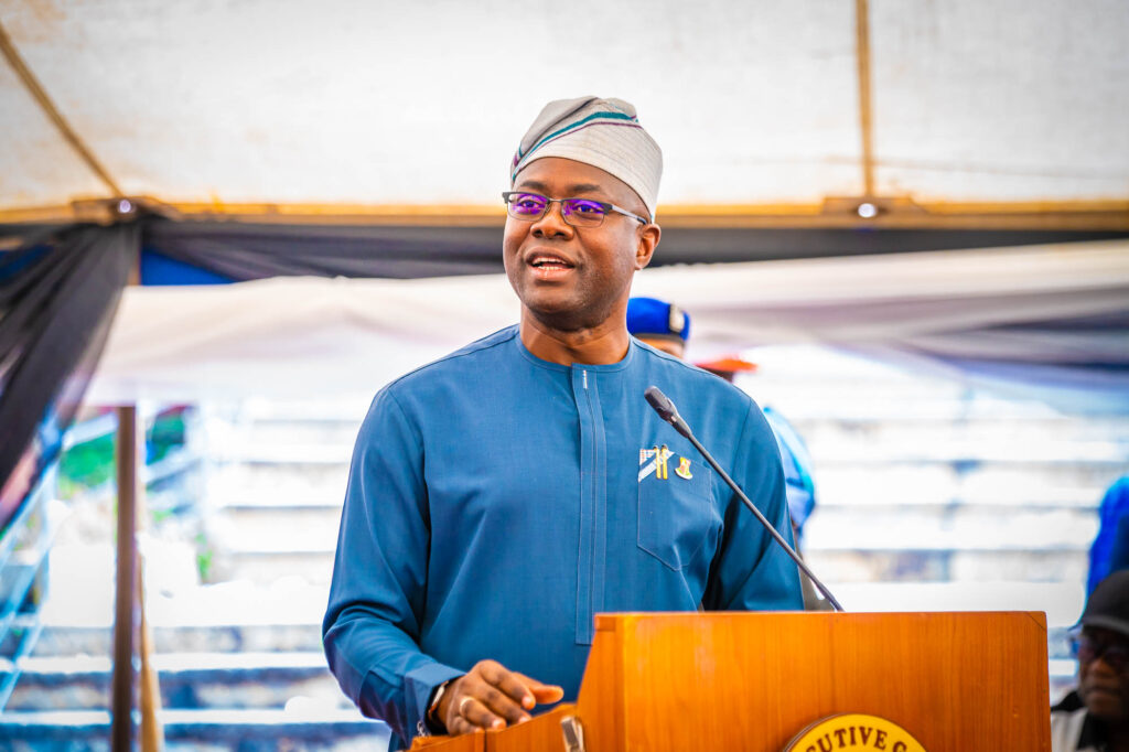 Governor Seyi Makinde delivering the keynote address at the Justice Day 2022 Celebration on November 17, 2022