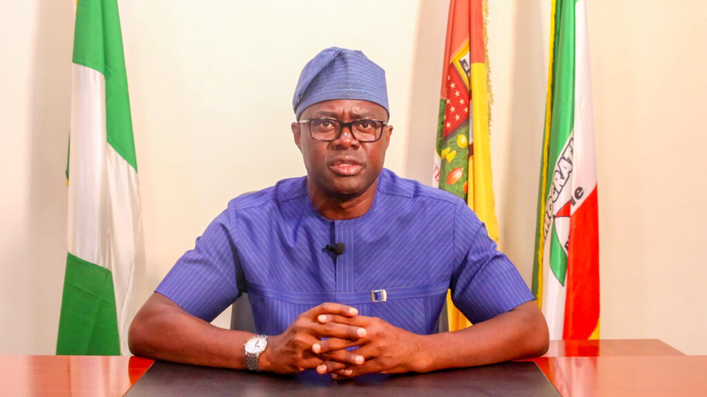 Governor Seyi Makinde delivering a Statewide Broadcast on Naira and Fuel Scarcity on February 03, 2023