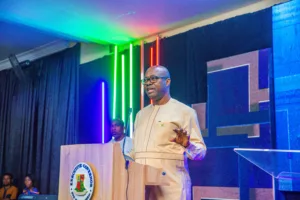 Governor Seyi Makinde delivering his remarks at the National Executive Retreat of the Pentecostal Fellowship of Nigeria on 15 August, 2023