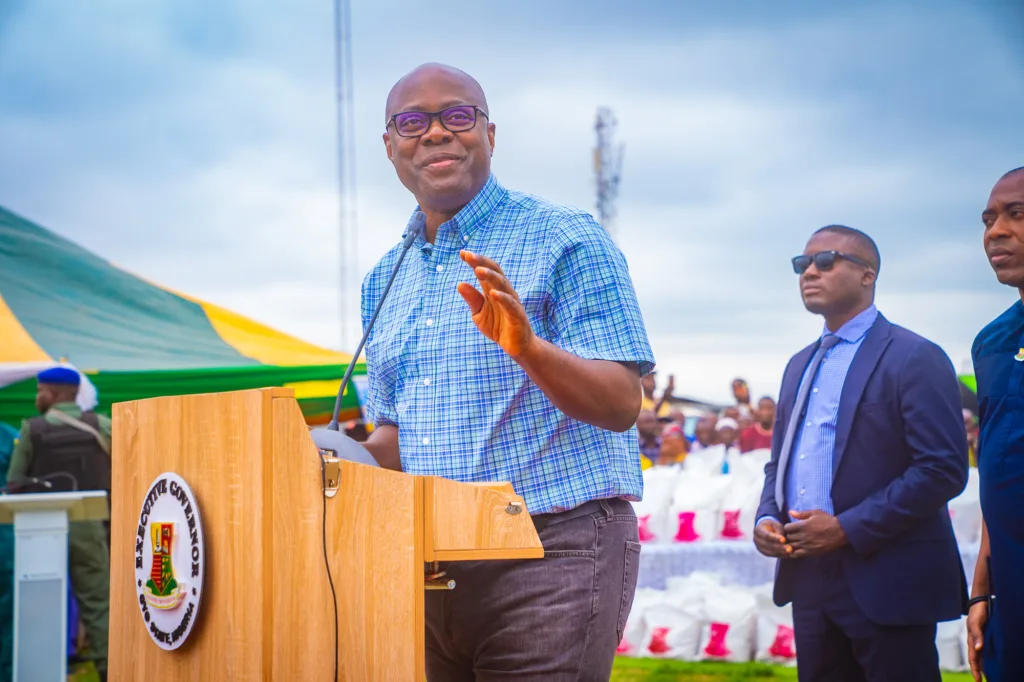 Governor Seyi Makinde delivering his remarks at the flag off of the SAfER programme in Oyo Town on August 30, 2023.