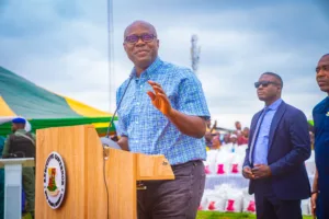 Governor Seyi Makinde delivering his remarks at the flag off of the SAfER programme in Oyo Town on August 30, 2023.