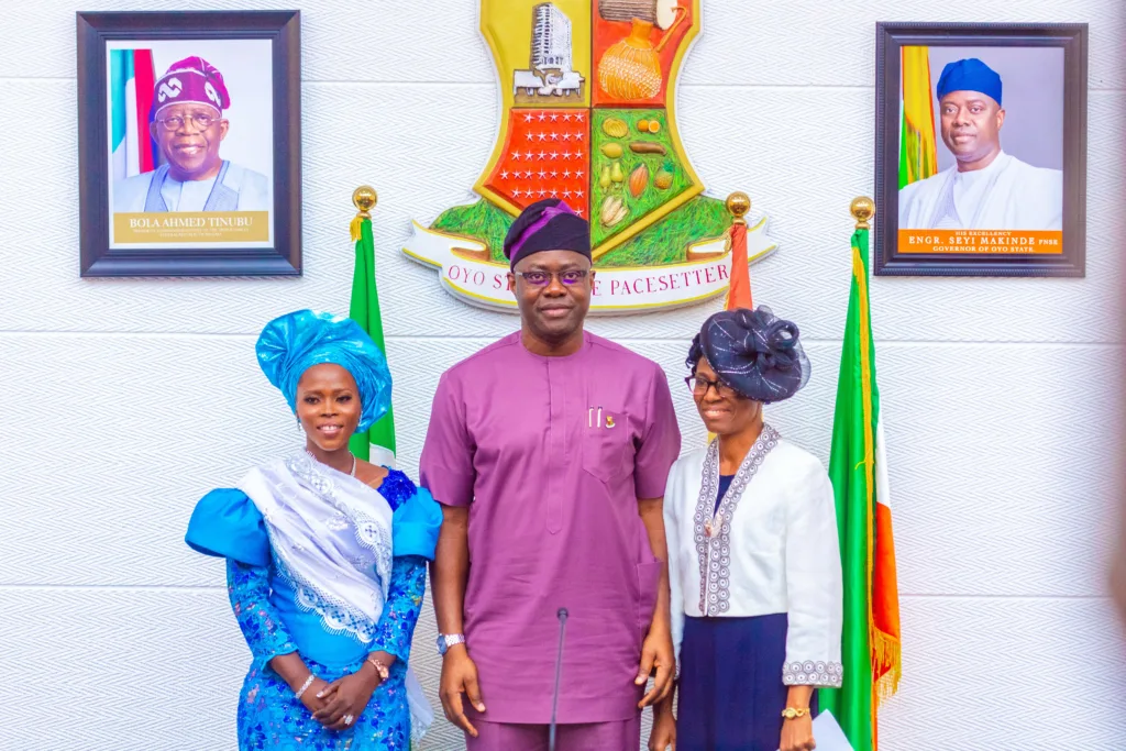 Governor Seyi Makinde and the Commissioners for Health and Youth and Sports at their swearing-in ceremony on 14 September, 2023.