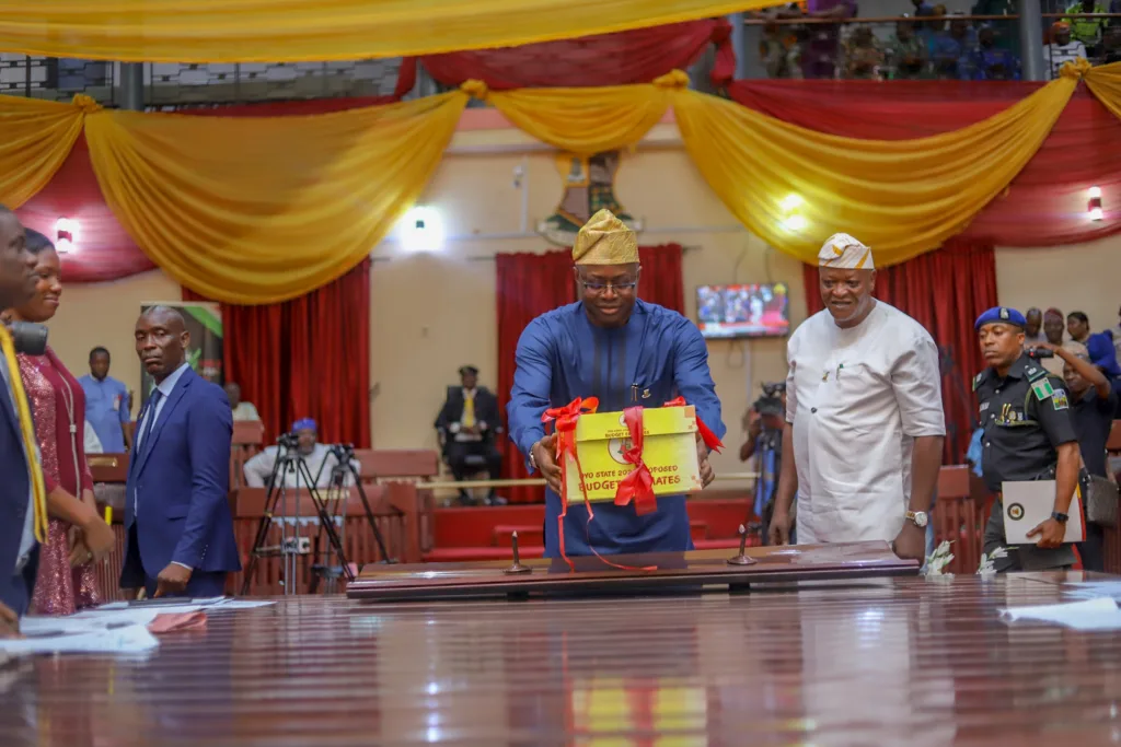 Governor Seyi Makinde presenting the 2024 Budget of Oyo State on 5 December 2023