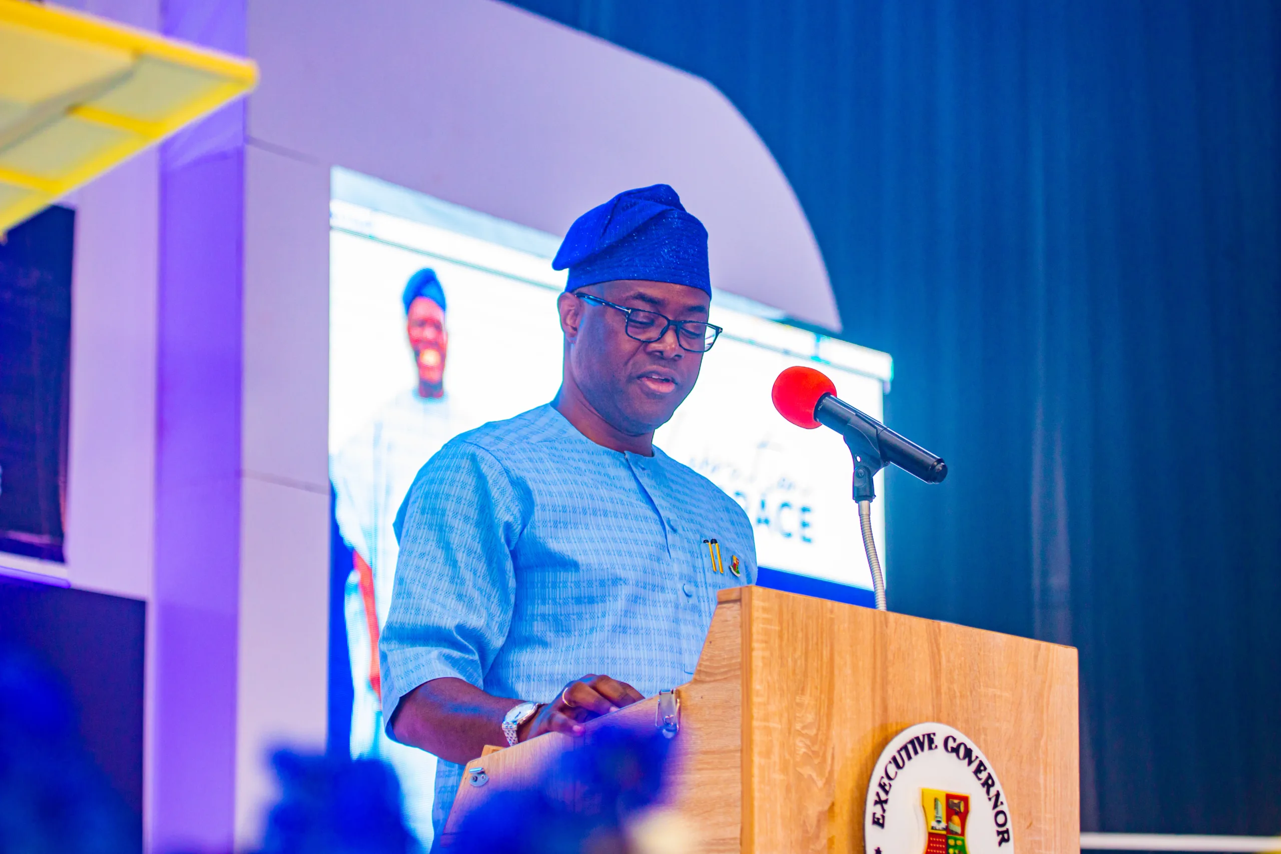 Bisi Akande 85th Birthday (Jesse) (13) Governor Seyi Makinde delivers his remarks at Chief Bisi Akande's 85th Brithday Lecture in Ibadan on 16 January 2024