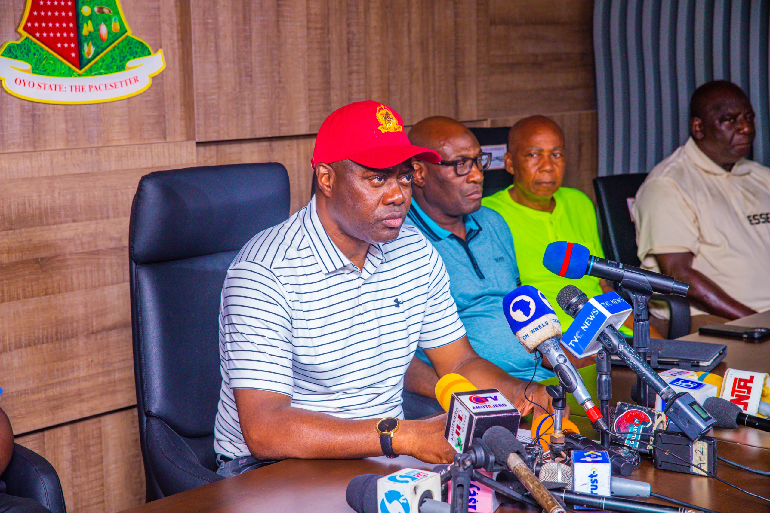 Bodija Blast Press Briefing (Jesse) (9) Governor Seyi Makinde during a press briefing on the Bodija Incident on 17 January 2024
