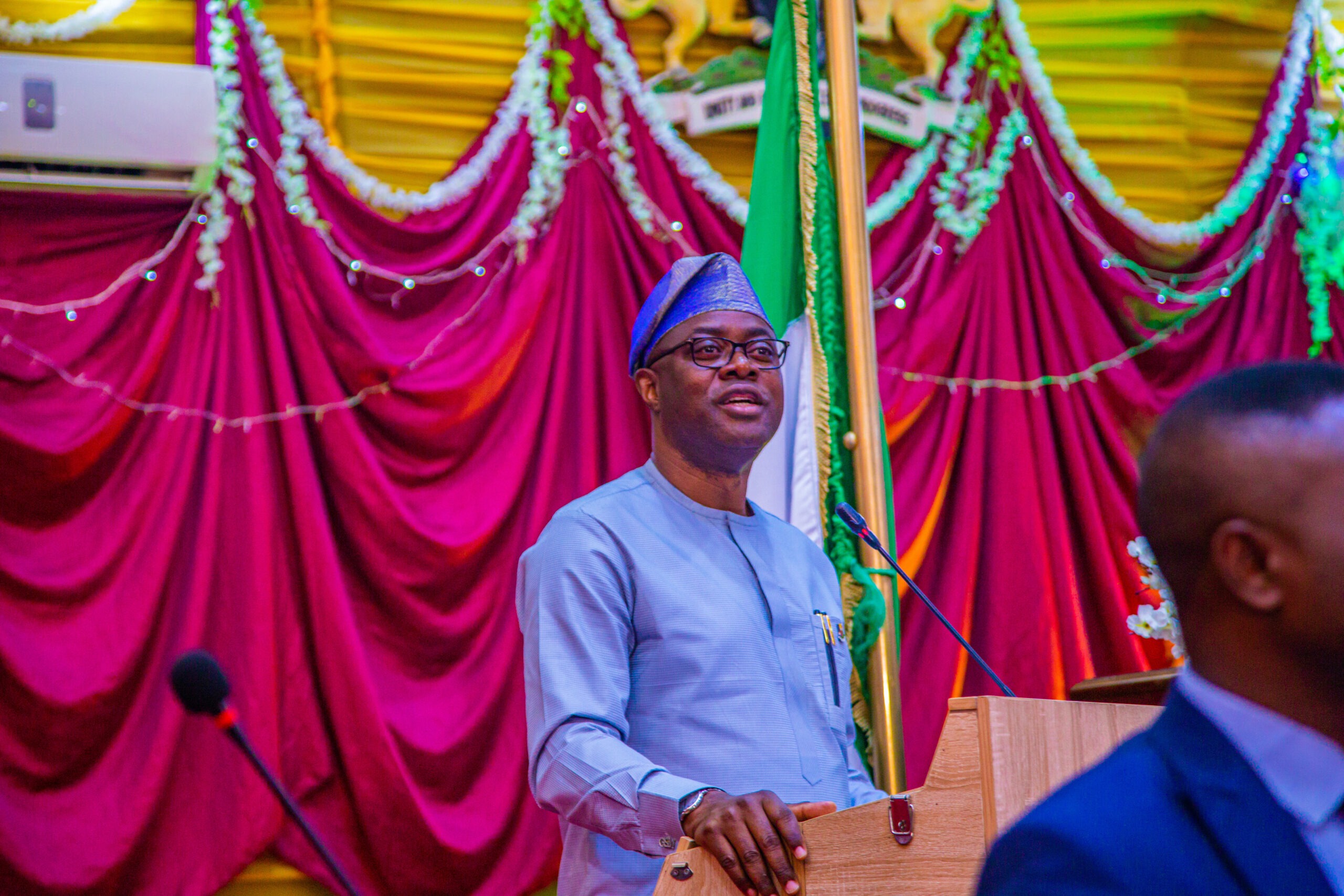 Governor Seyi Makinde delivering his State of the State Address at the Oyo State House of Assembly on Thursday, 13 June 2024.