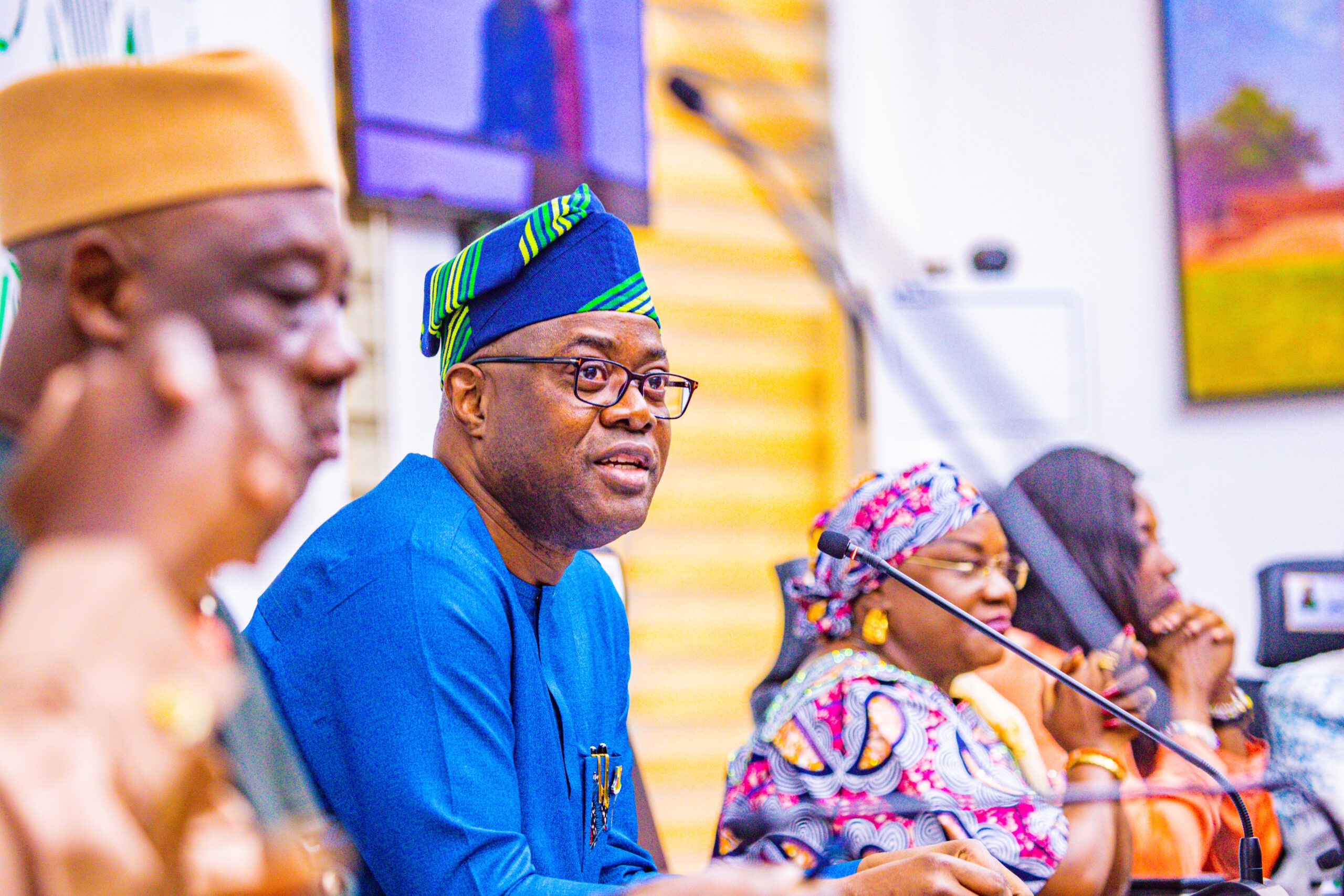 Governor Seyi Makinde at the inauguration of the Ibadan Airport Upgrade Committee event on 30 July 2024