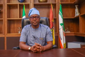HE Seyi Makinde, FNSE, delivering the Independence Day broadcast