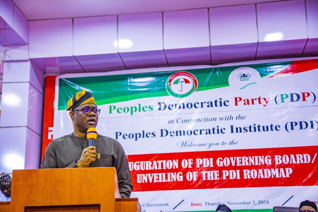 Governor Seyi Makinde's speech at the Inauguration of the PDI Board of Governors in Abuja on 7 November 2024