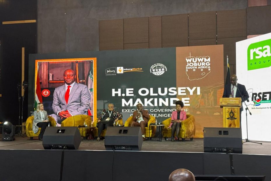 6 Governor Seyi Makinde delivering his speech at the World Union of Wholesale Markets Conference in Johannesburg on 15 May 2025