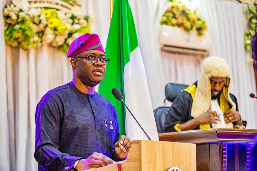 Governor Seyi Makinde delivering his 2025 State of the State Address on 20 June 2026