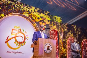 Governor Seyi Makinde delivering his remarks at the Oyo State at 50 Dinner and Awards Night on 3 February 2026