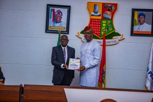Governor Seyi Makinde receiving the report of the Judicial Commission of Inquiry into the Oriire Abduction on 29 September 2026
